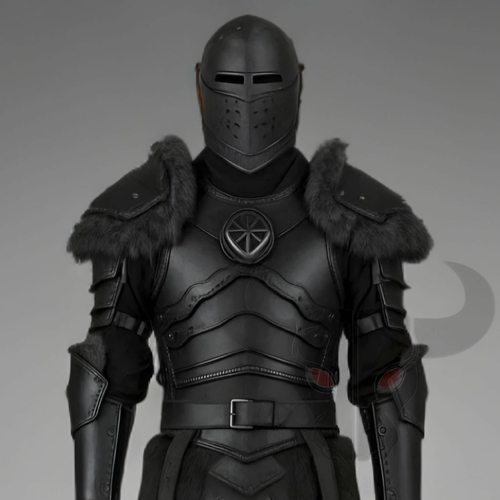 Dark Gothic Medieval Knight Armor Suit | Fantasy Warrior LARP Costume | Renaissance Cosplay Halloween Outfit