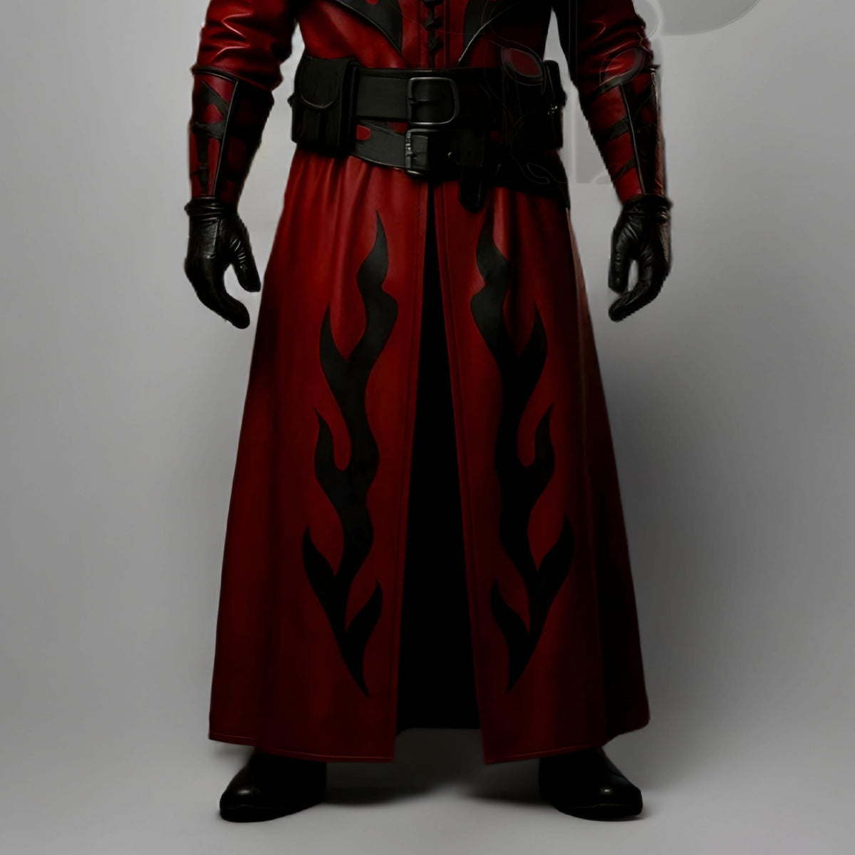 Gothic Halloween Cosplay Coat Genuine Leather Long Trench Jacket Medieval LARP Costume Armor