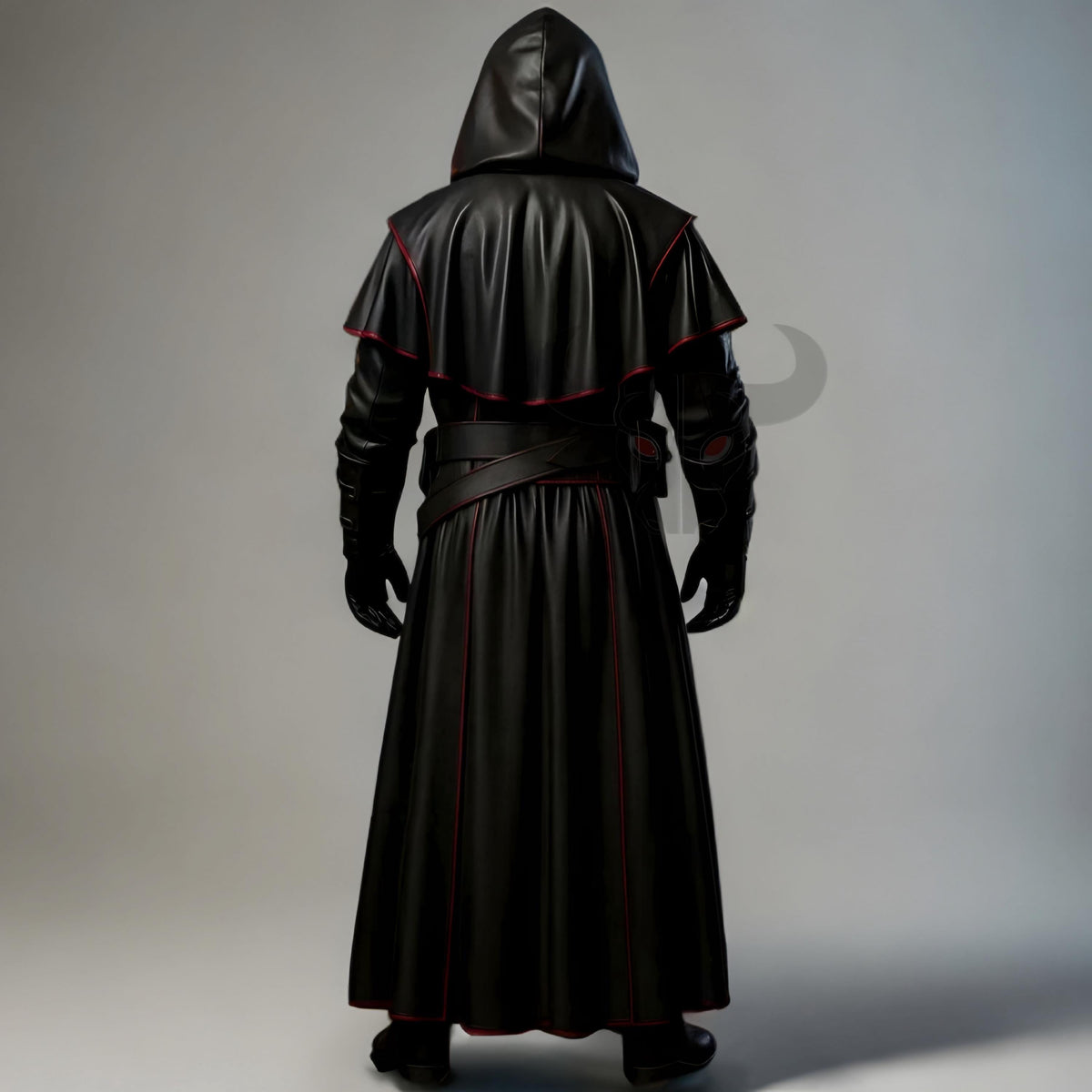 Halloween Pumpkin Head Cosplay Costume Genuine Leather Gothic Trench Coat Medieval LARP Armor