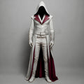 Assassin's Creed Hooded Leather Cosplay Coat Renaissance Medieval Trench Jacket Halloween Costume