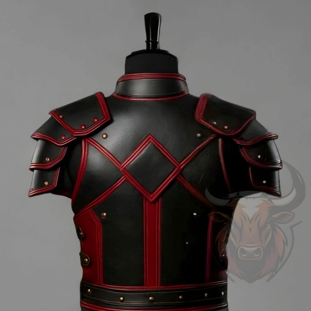 Knight Armor Costume Medieval LARP Cosplay Gothic Warrior Handmade Battle Outfit Genuine Leather