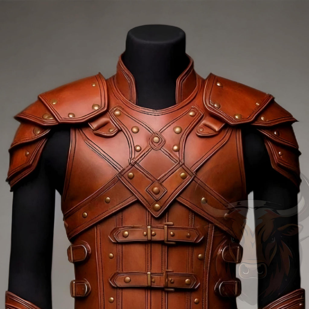 Warrior Armor Vest | Medieval Cosplay Outfit | Handmade Renaissance LARP Costume Genuine Leather