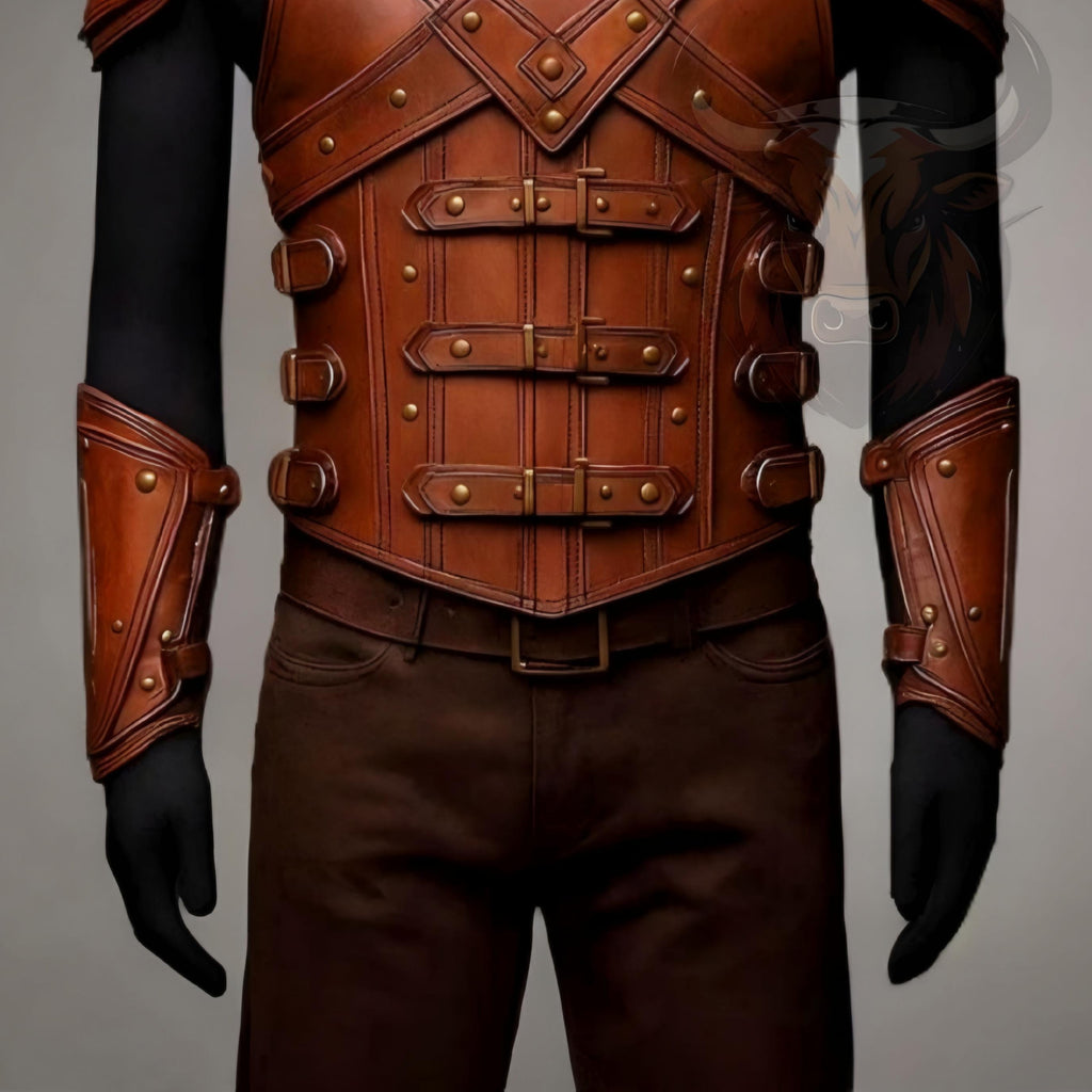Warrior Armor Vest | Medieval Cosplay Outfit | Handmade Renaissance LARP Costume Genuine Leather
