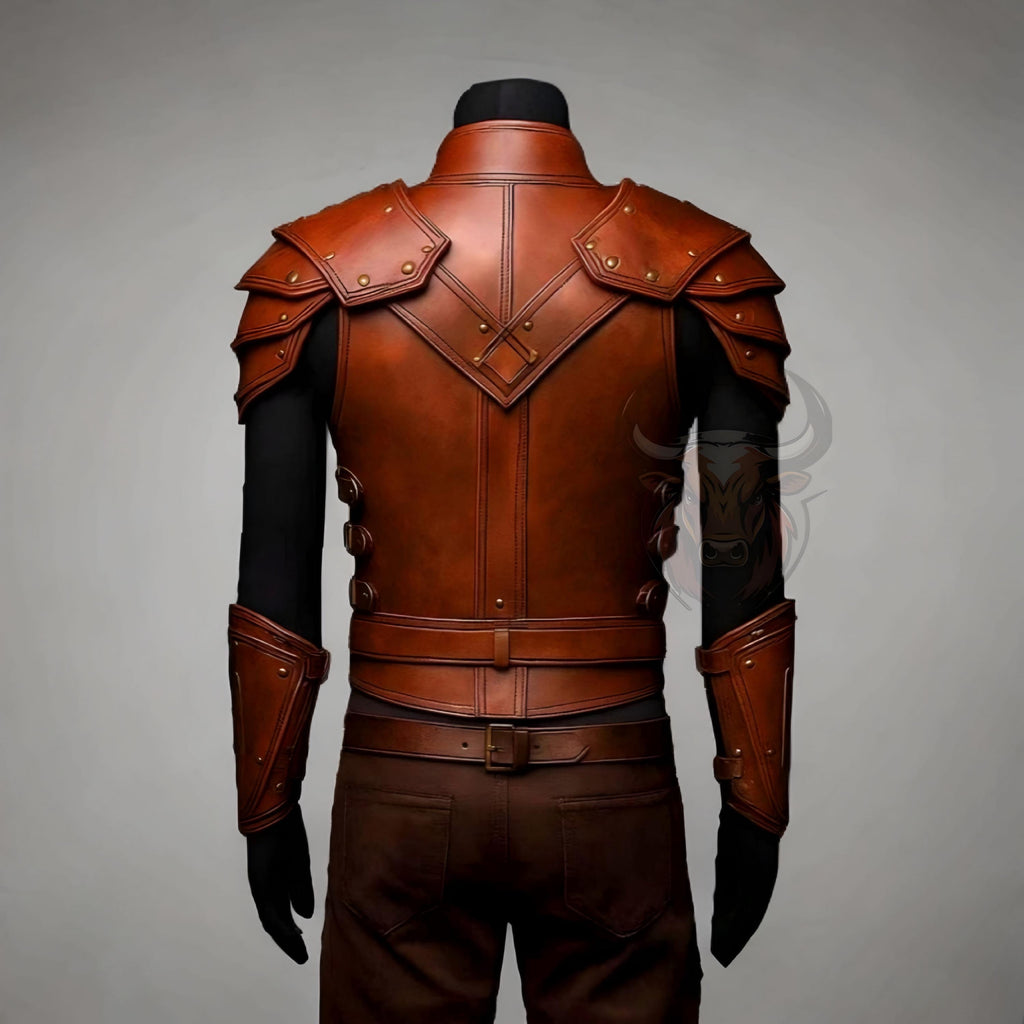 Warrior Armor Vest | Medieval Cosplay Outfit | Handmade Renaissance LARP Costume Genuine Leather