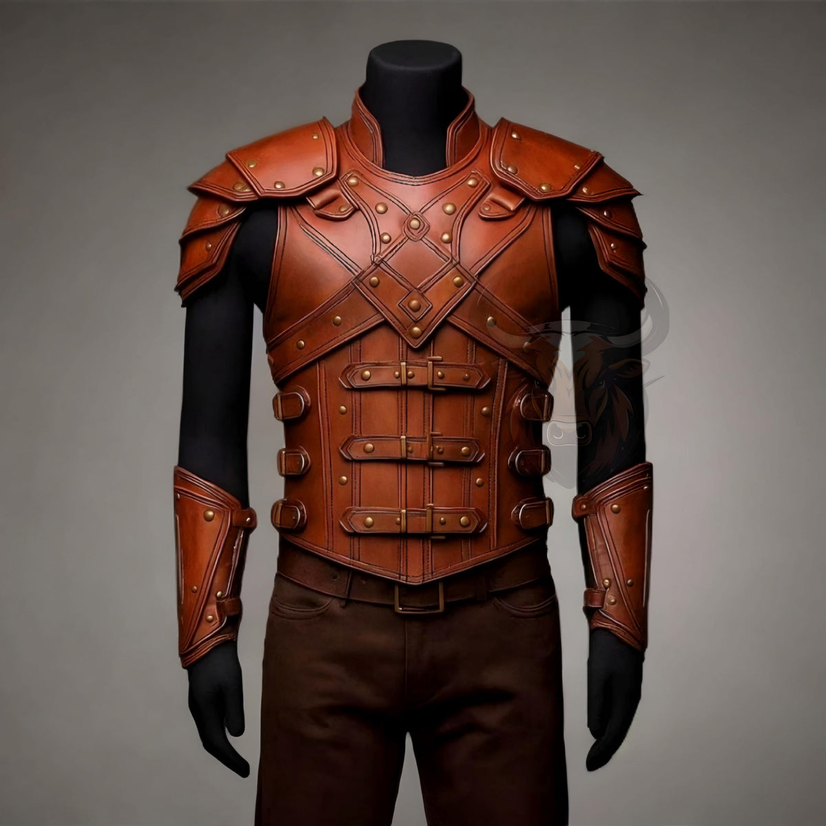 Warrior Armor Vest | Medieval Cosplay Outfit | Handmade Renaissance LARP Costume Genuine Leather
