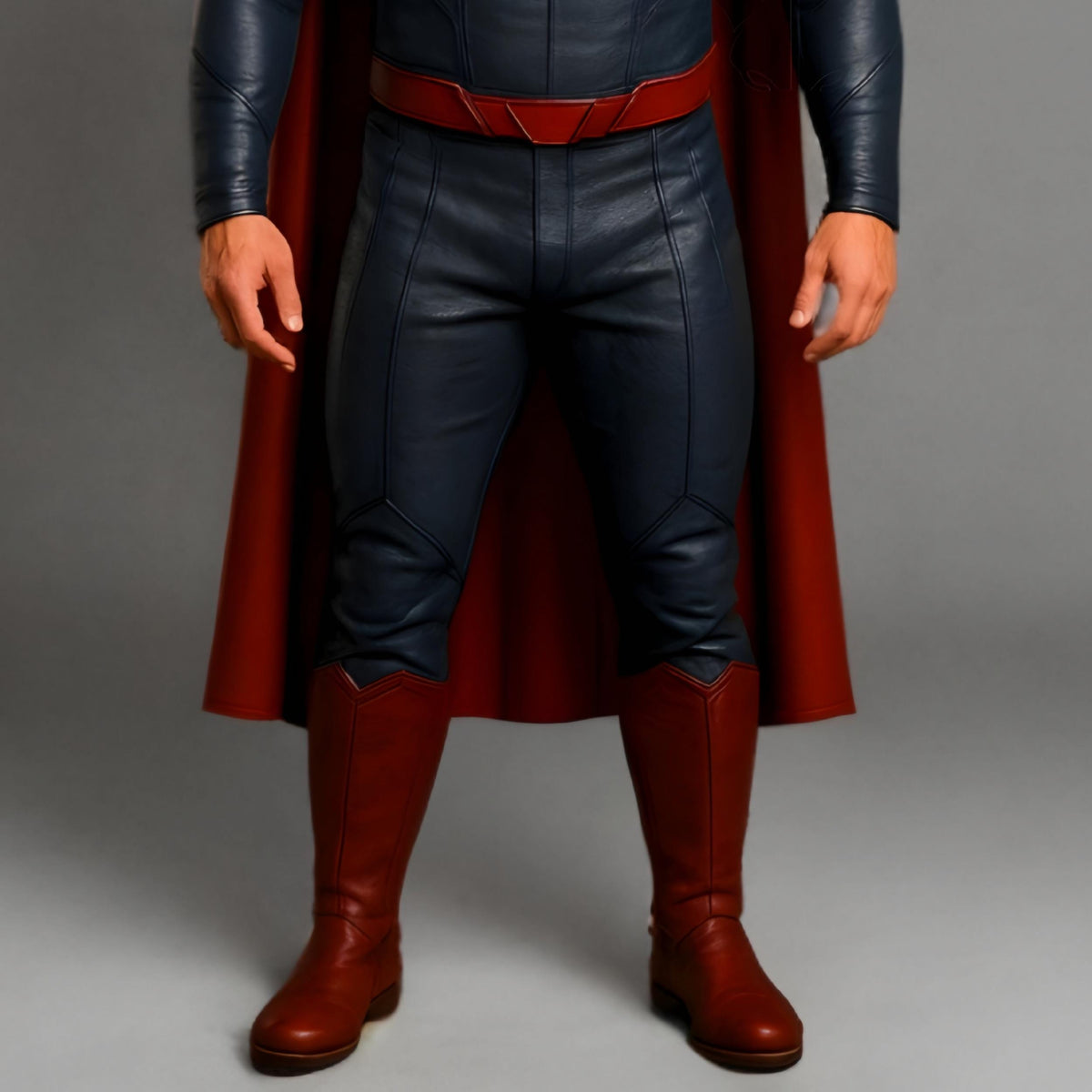 Man of Steel Cosplay Costume | Genuine Leather Superhero Suit | Gladiator Kilt | Halloween Outfit | Comics