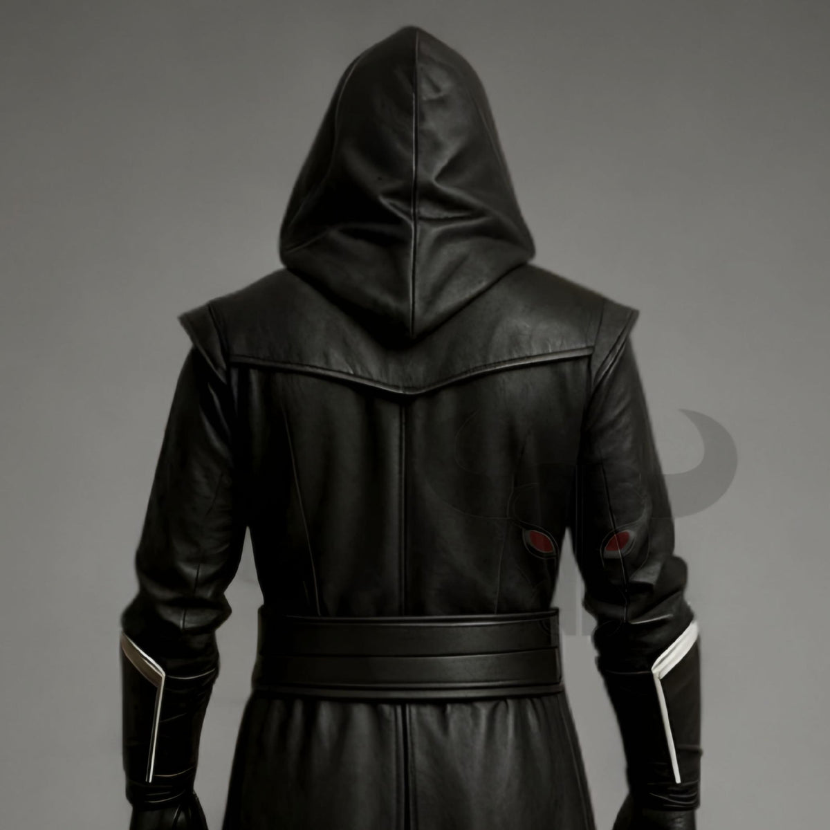 Assassin Creed Style Hooded Leather Coat | Medieval Steampunk Cosplay Costume | Gothic Outfit