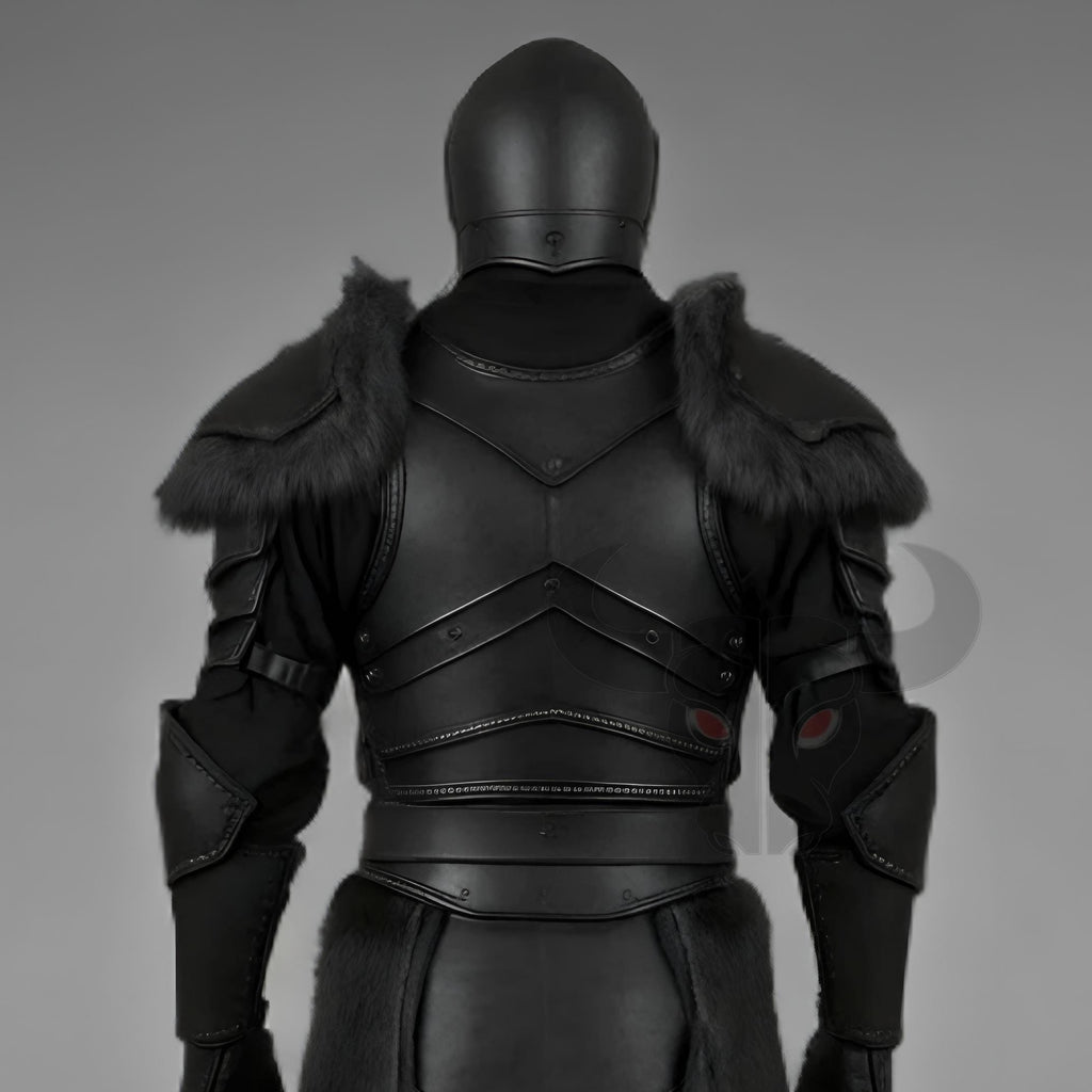 Dark Gothic Medieval Knight Armor Suit | Fantasy Warrior LARP Costume | Renaissance Cosplay Halloween Outfit