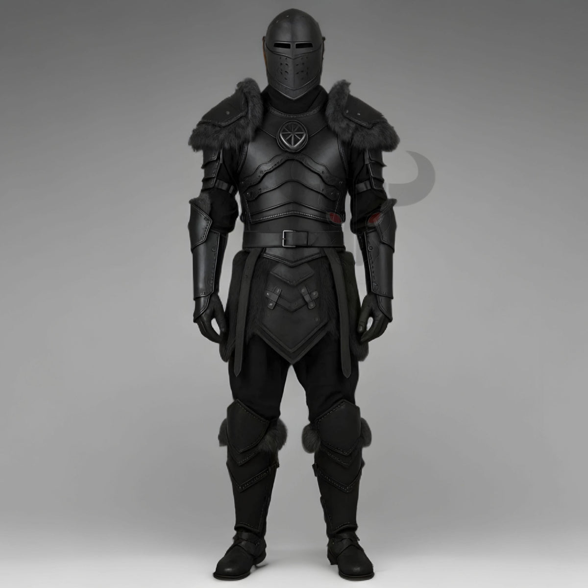 Dark Gothic Medieval Knight Armor Suit | Fantasy Warrior LARP Costume | Renaissance Cosplay Halloween Outfit