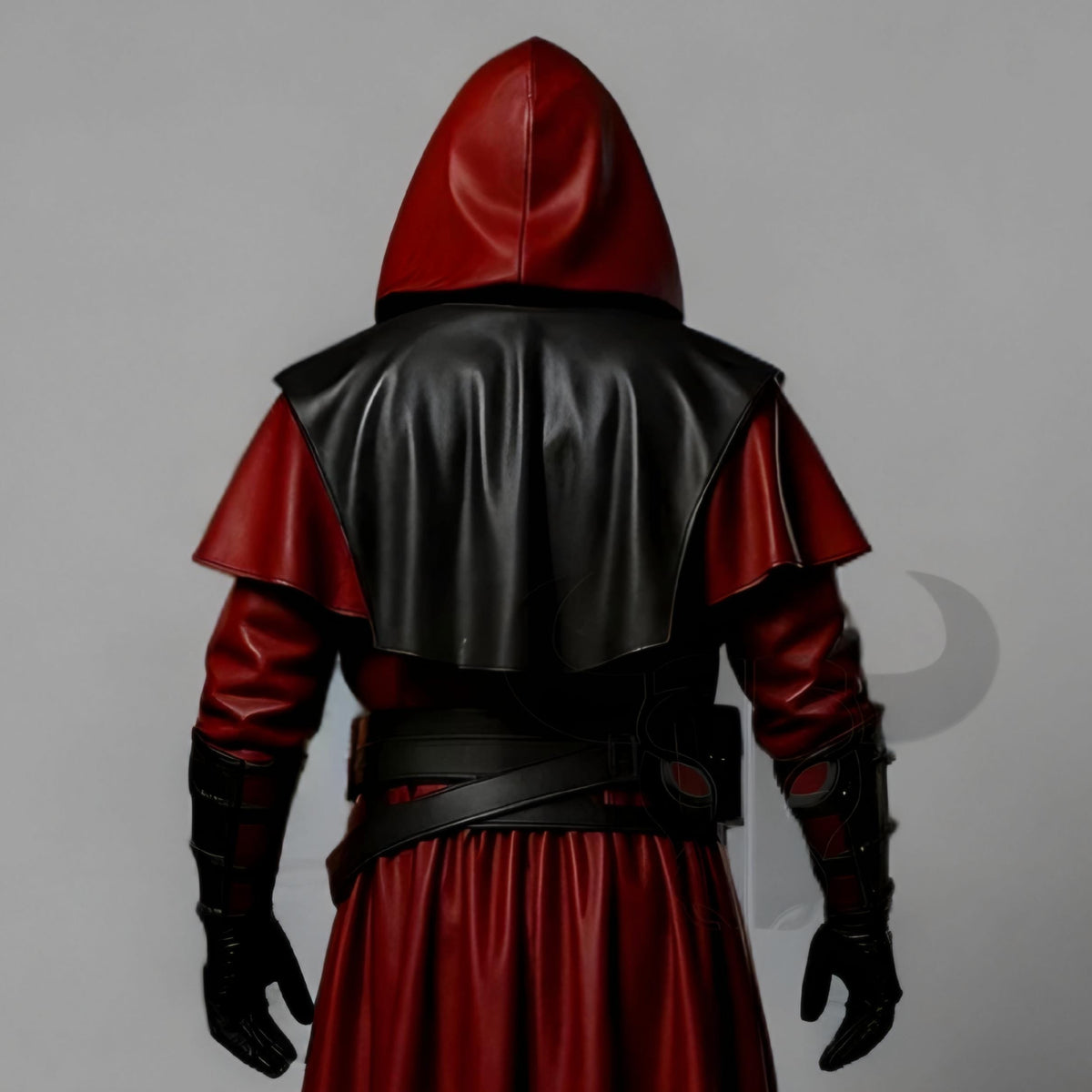 Gothic Halloween Cosplay Coat Genuine Leather Long Trench Jacket Medieval LARP Costume Armor