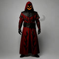 Gothic Halloween Cosplay Coat Genuine Leather Long Trench Jacket Medieval LARP Costume Armor