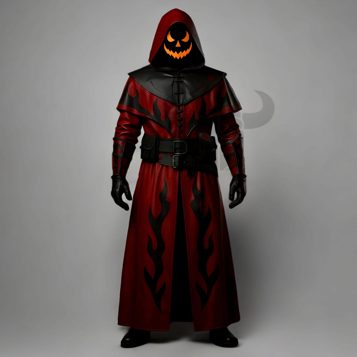 Gothic Halloween Cosplay Coat Genuine Leather Long Trench Jacket Medieval LARP Costume Armor