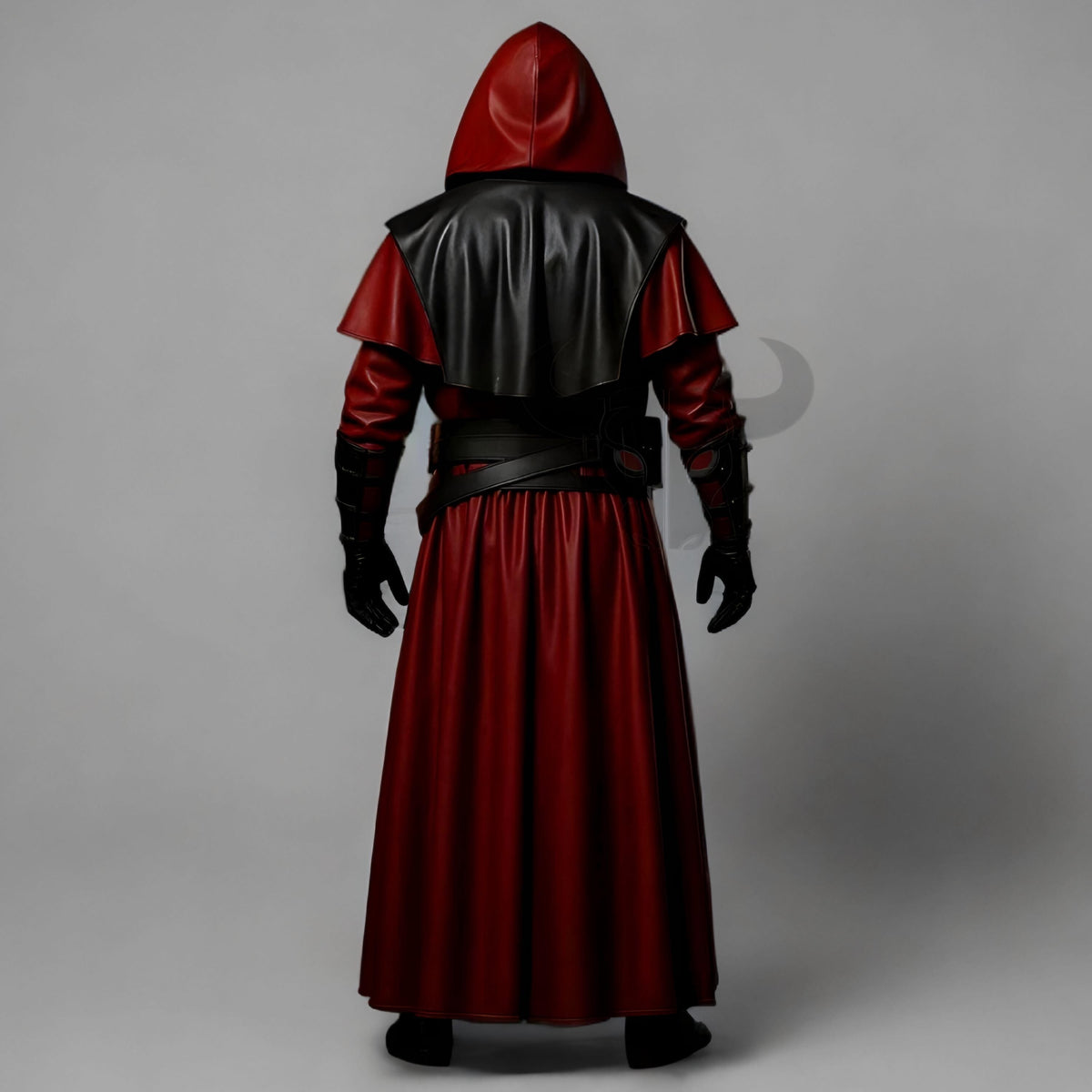 Gothic Halloween Cosplay Coat Genuine Leather Long Trench Jacket Medieval LARP Costume Armor