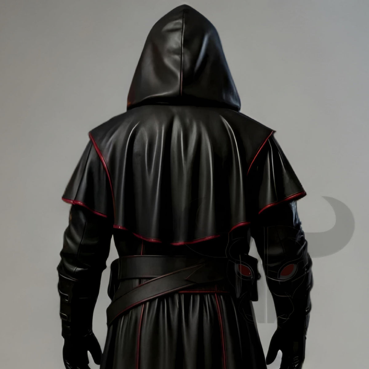 Halloween Pumpkin Head Cosplay Costume Genuine Leather Gothic Trench Coat Medieval LARP Armor