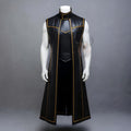 Long Vest Coat Medieval Warrior Costume Gothic Renaissance Cosplay Outfit Handmade Robe Genuine Leather