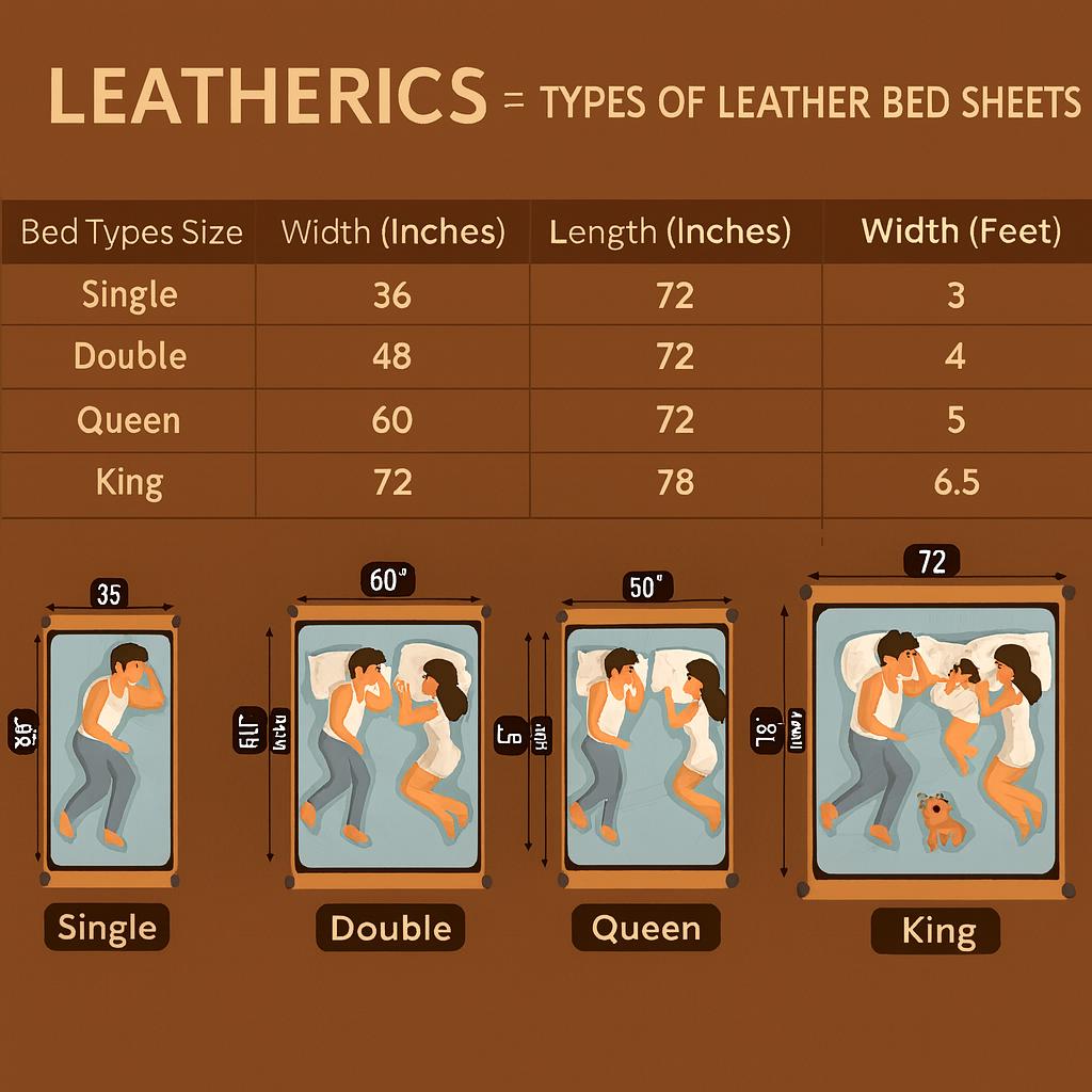 Modern Genuine Leather Bed Sheet Set Black Queen Size Luxury Bedding with Pillowcases