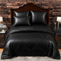 Leather Bed Sheets Genuine Black King Queen Double Single Sizes Modern Bedroom Decor Bedding