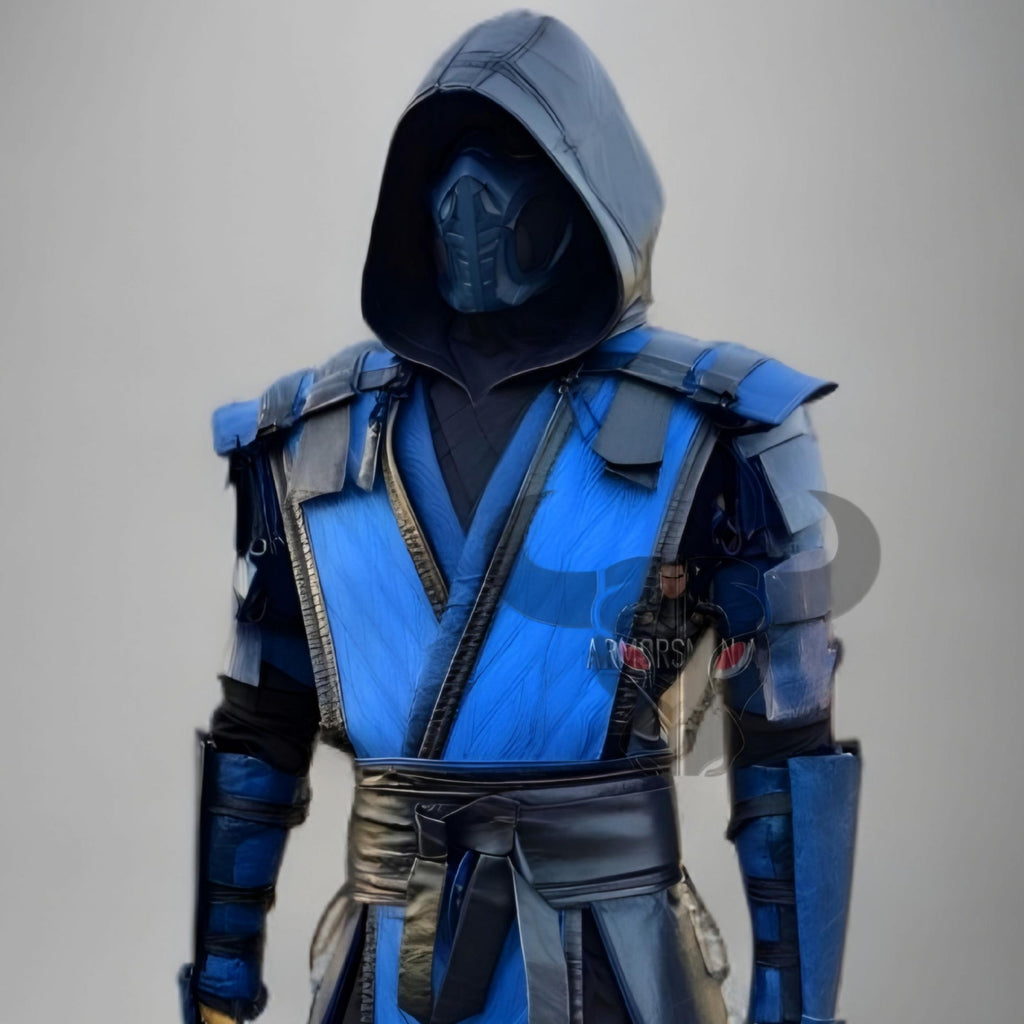 Sub-Zero Inspired Ninja Costume Armor Set | Blue Warrior Cosplay Outfit Gift for Christmas