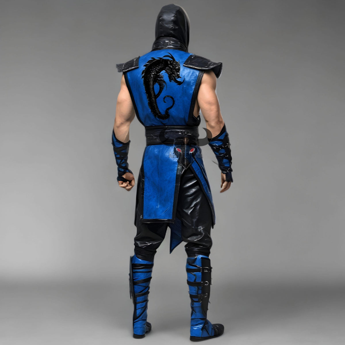 Sub Zero Cosplay Costume Mortal Kombat Ninja Armor Blue Dragon Suit Christmas Gift Men