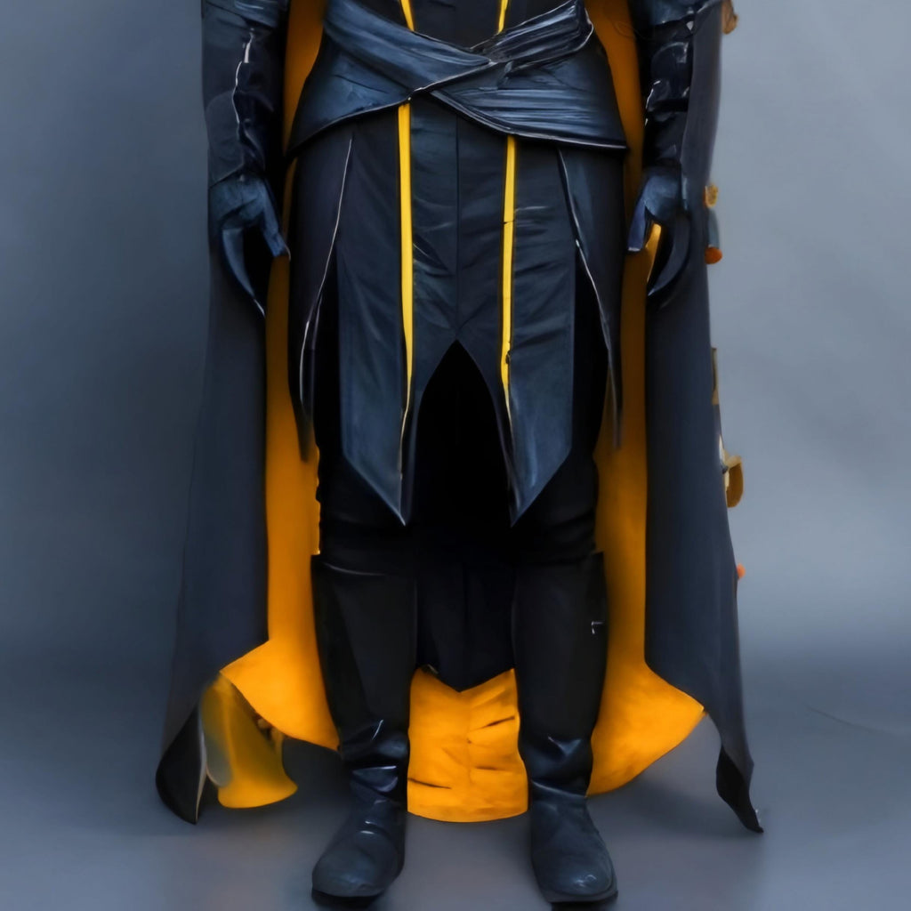 Scorpion Inspired Assassin Cosplay Costume Yellow Black Hooded Cloak Armor Set for Men