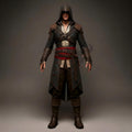 Assassin’s Creed Cosplay Costume | Hooded Leather Coat | Medieval Renaissance Tunic | LARP Outfit