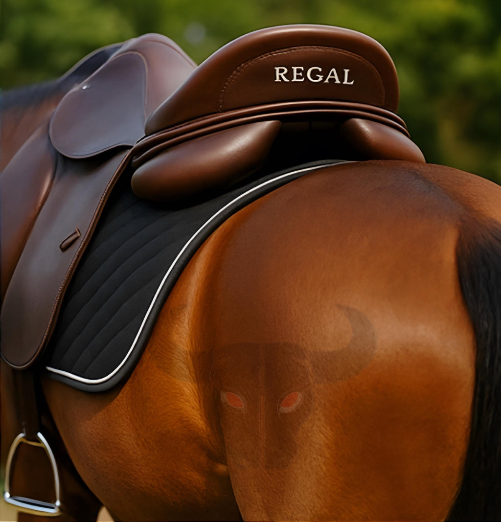 Brown Leather English Riding Saddle Horse Equestrian Close Contact Jumping Saddle Comfortable