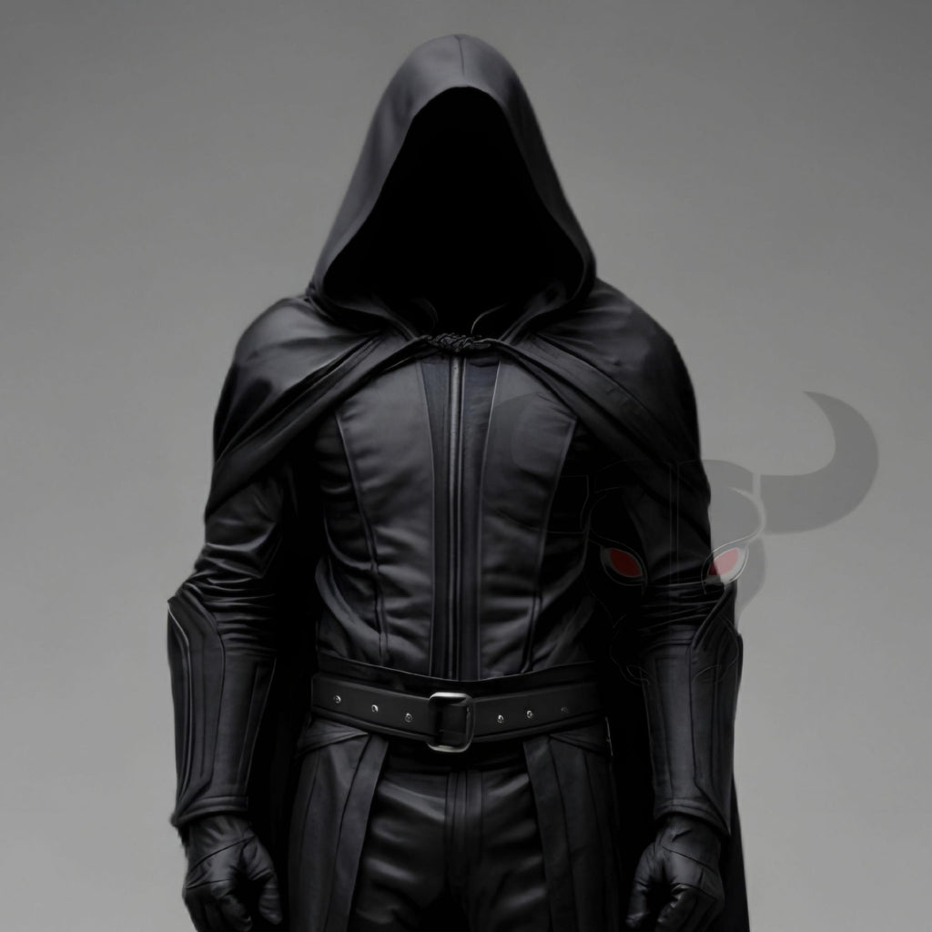 Custom Dark Hooded Cloak Costume | Stealth Assassin Outfit for Cosplay, Fantasy