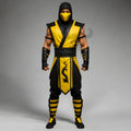 Yellow Ninja Warrior Costume, Hooded Mask Outfit for Cosplay | Martial Arts Fans Events