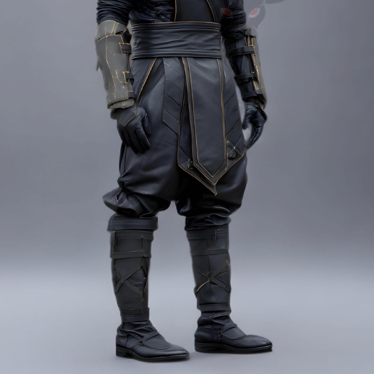 Black Hooded Assassin Leather Armor Costume Handmade Fantasy LARP Cosplay Outfit for Men Warrior