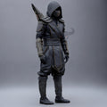 Black Hooded Assassin Leather Armor Costume Handmade Fantasy LARP Cosplay Outfit for Men Warrior
