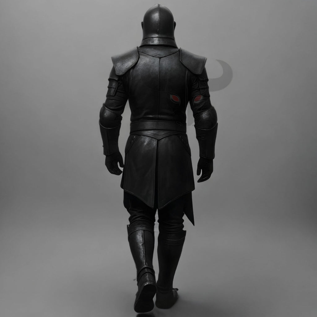 Roman Warrior Outfit Black Knight Armor Costume Medieval Dark Fantasy Cosplay | Wedding Dress