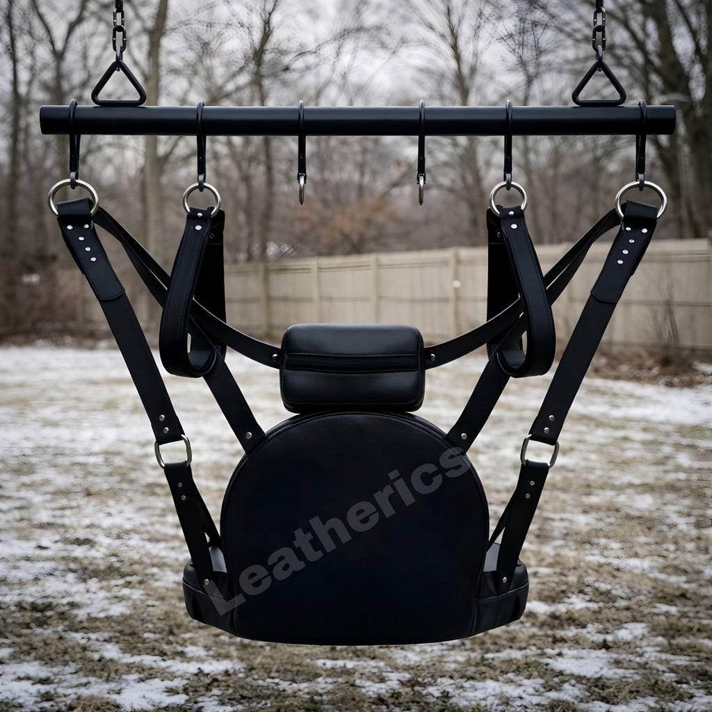 Leather Suspension Swing Adjustable Heavy Duty Chair Adult Couples Bedroom Furniture Play