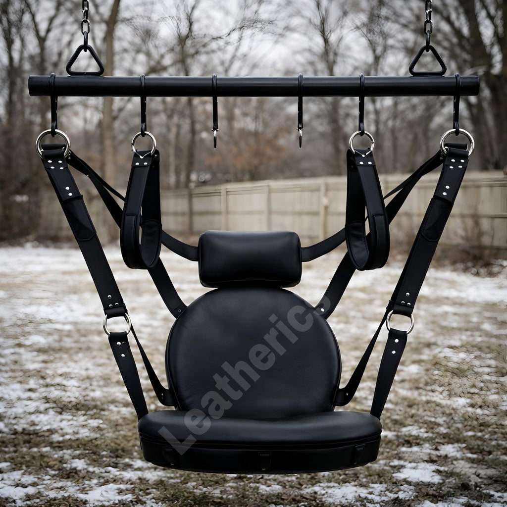 Leather Suspension Swing Adjustable Heavy Duty Chair Adult Couples Bedroom Furniture Play