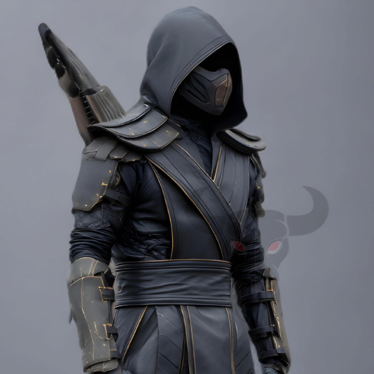 Black Hooded Assassin Leather Armor Costume Handmade Fantasy LARP Cosplay Outfit for Men Warrior