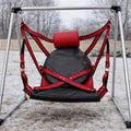 Leather Suspension Swing Adjustable Chair Couples Adult Bedroom Play Furniture Red