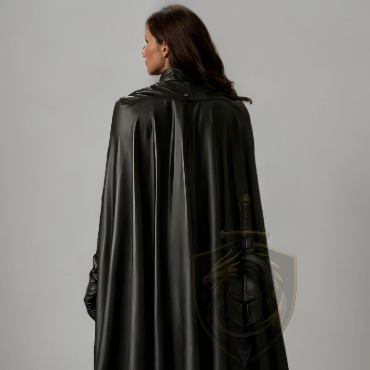 Handcrafted Black Leather Female Warrior Armor Medieval Fantasy LARP Cosplay Costume Outfit Women Knight