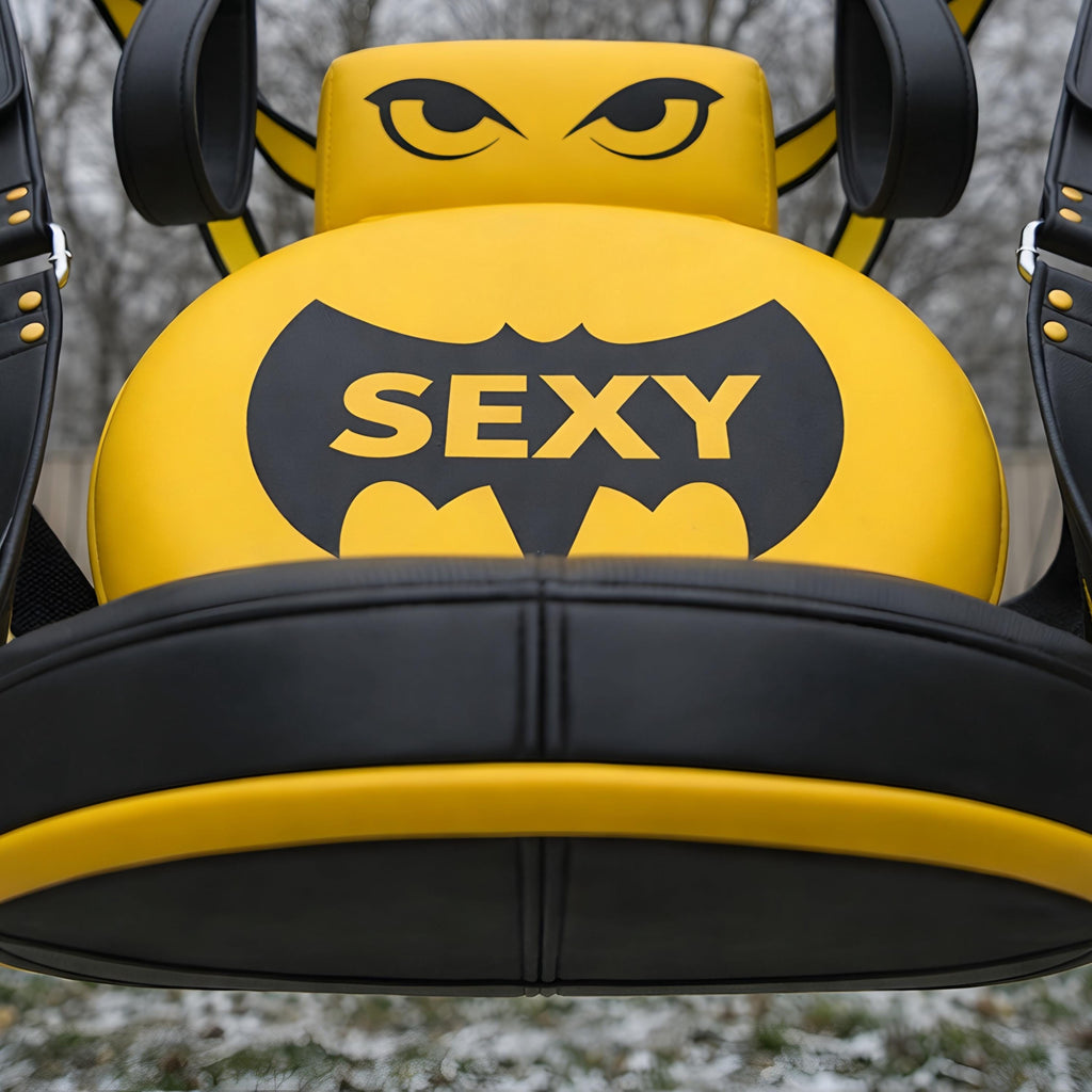 Adult Couples Leather Swing Chair Printed Intimate Hanging Love Bedroom Accessory