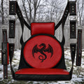 Luxury Leather Suspension Swing Couples Furniture Adjustable Red Black Dragon Harness