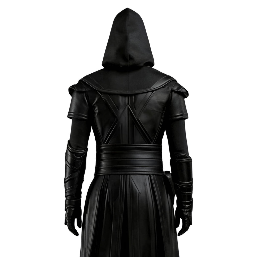 Handcrafted Dark Assassin Hooded Leather Armor Costume Medieval LARP Cosplay Warrior Outfit Custom Fit