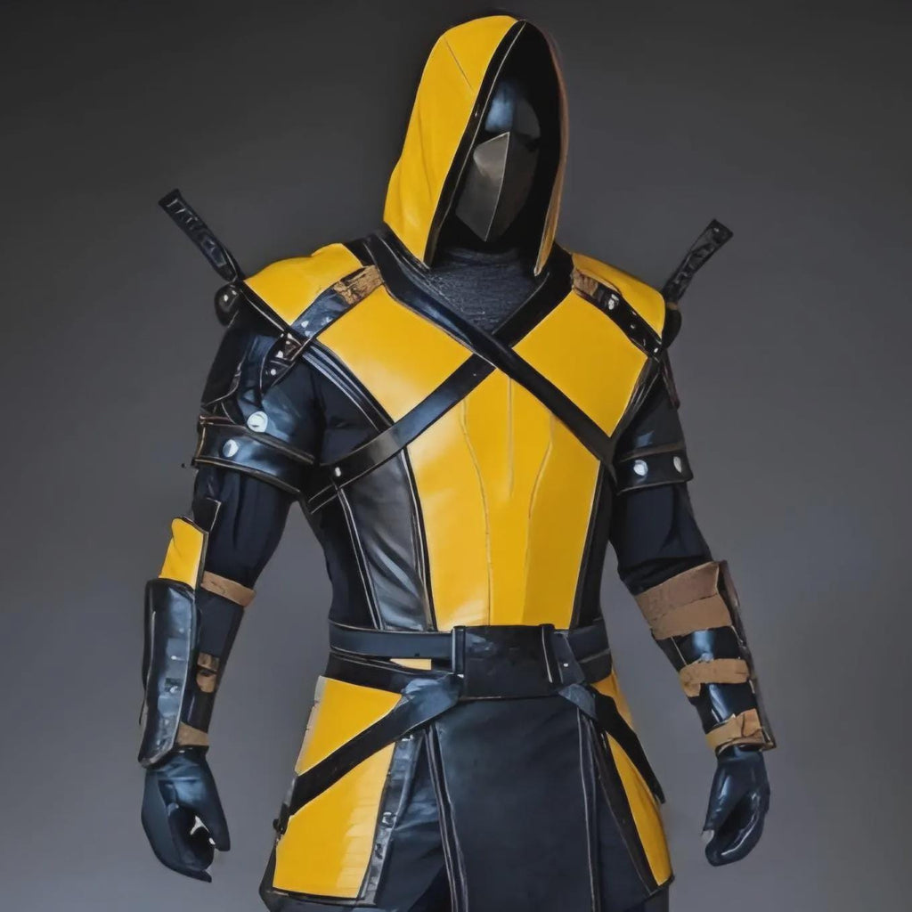 Handcrafted Scorpion Inspired Ninja Armor Cosplay Costume Leather Suit Halloween LARP Warrior Outfit Set