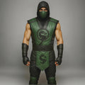 Handcrafted Green Dragon Ninja Leather Armor Costume Hooded LARP Cosplay Warrior Outfit Custom Fit