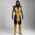 Handcrafted Scorpion Themed Yellow Black Ninja Cosplay Costume Hooded Leather Armor Set Outfit Custom