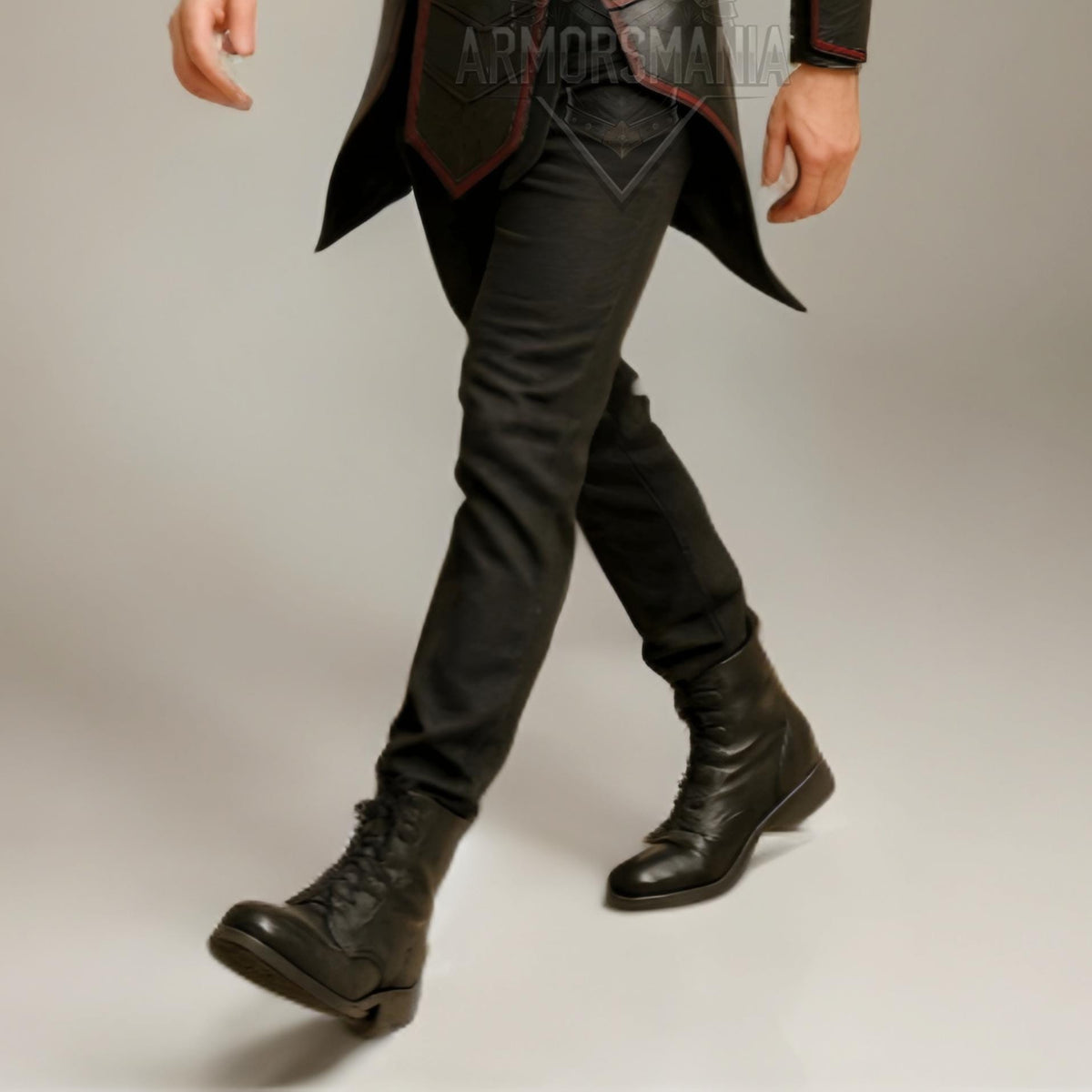 Handcrafted Dragon Emblem Dark Warrior Leather Armor Costume, Fantasy Combat Cosplay Outfit Men LARP