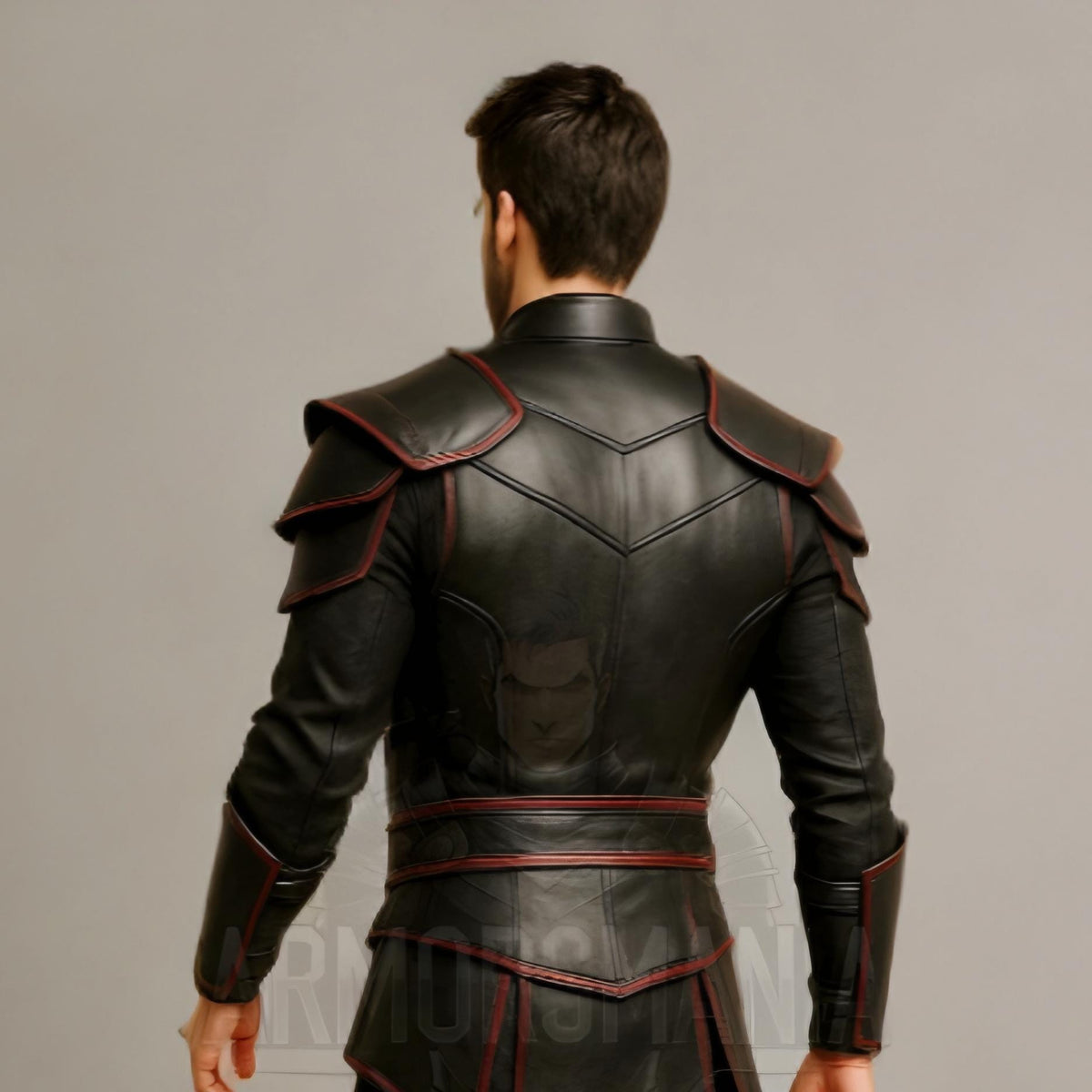 Handcrafted Dragon Emblem Dark Warrior Leather Armor Costume, Fantasy Combat Cosplay Outfit Men LARP