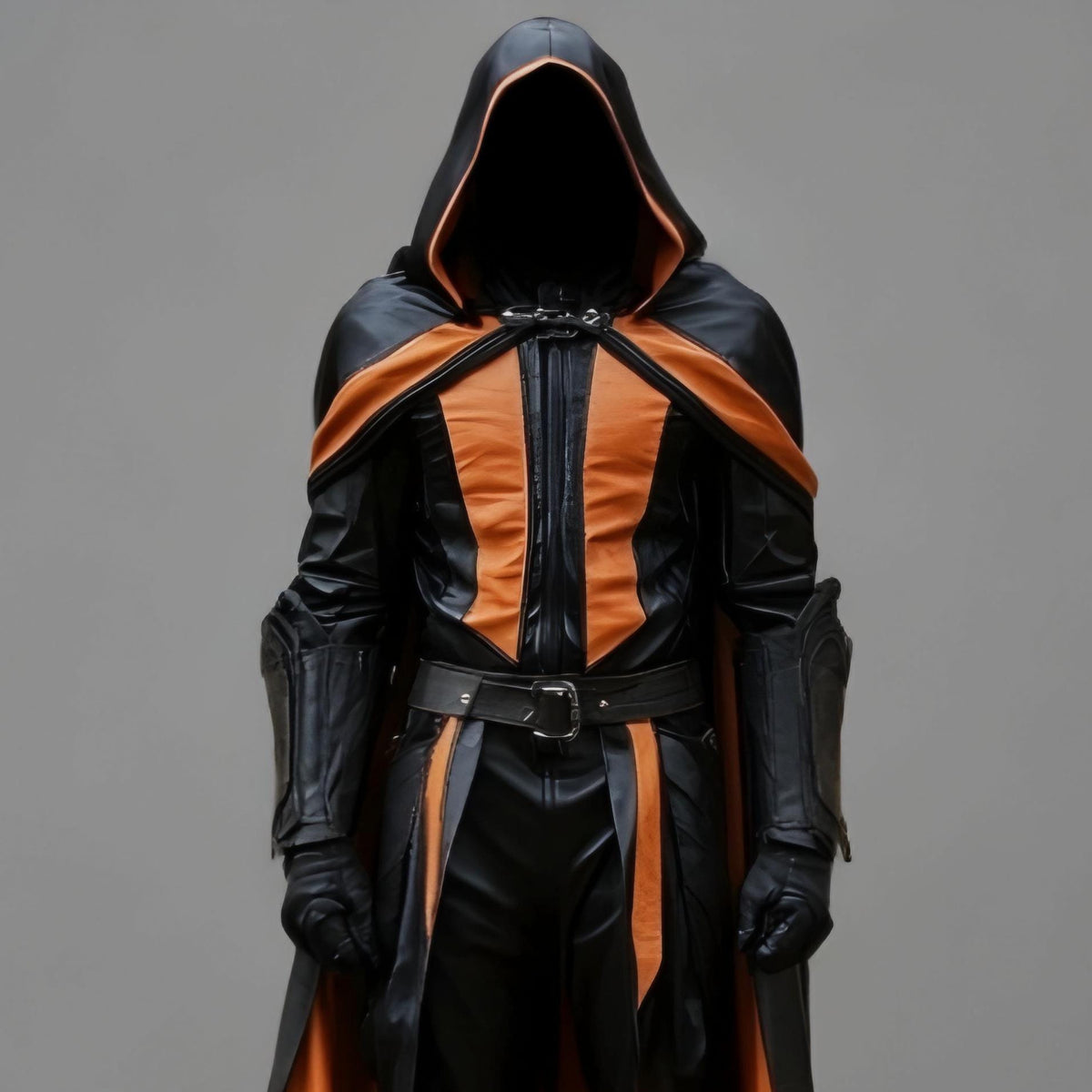 Handcrafted Shadow Assassin Hooded Leather Armor Suit, Dark Fantasy LARP Cosplay Costume Outfit
