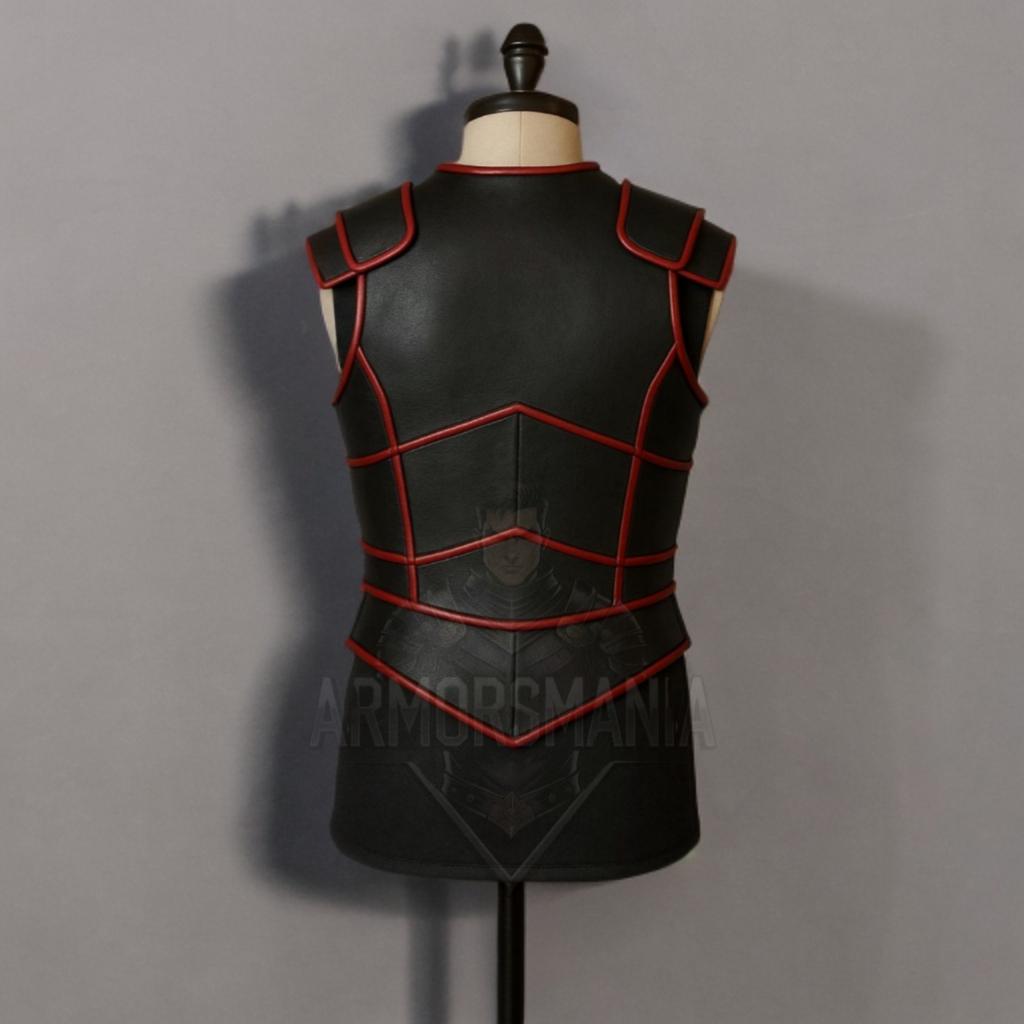 Handcrafted Pumpkin Halloween Leather Armor Vest, Horror Cosplay Costume, Medieval Fantasy Warrior Gear Outfit