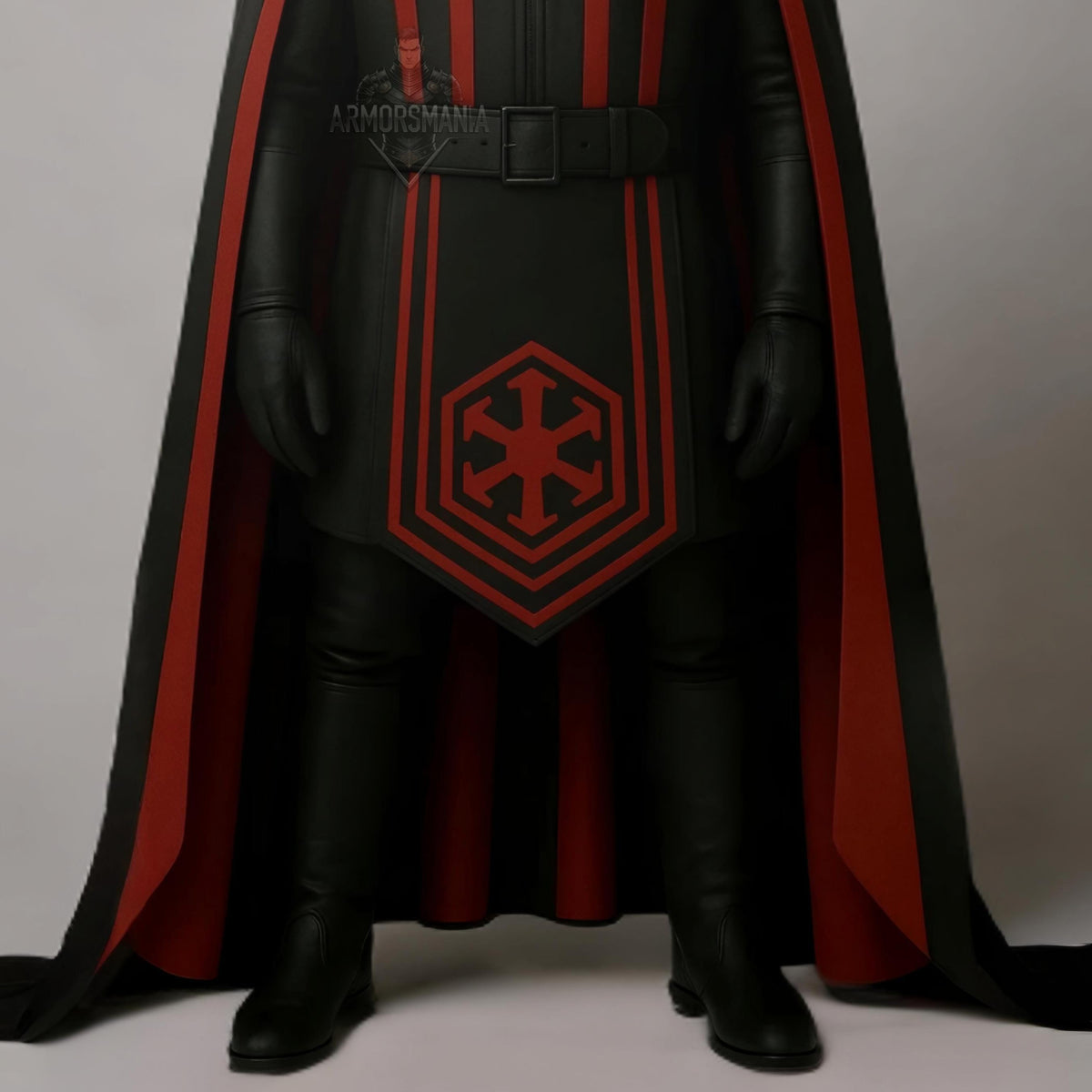 Handcrafted Dark Empire Hooded Leather Cloak, Sith Inspired Cosplay Costume, Fantasy Warrior Cape Unisex