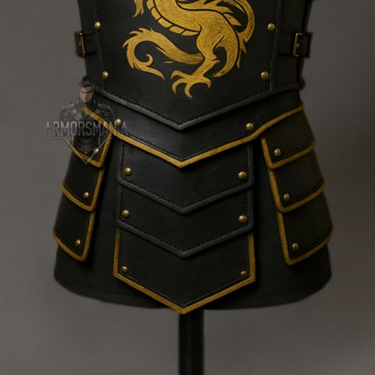 Handcrafted Golden Dragon Leather Armor, Medieval Fantasy Warrior Cuirass, Knight Cosplay Costume Unisex Outfit