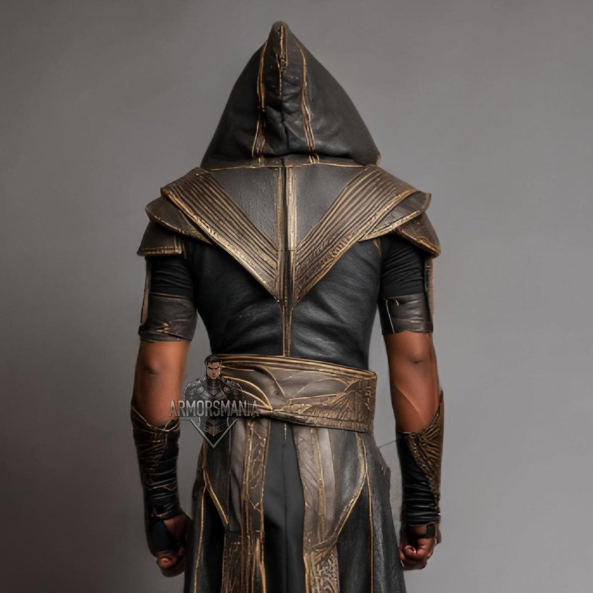 Handcrafted Desert Phantom Assassin Brown Leather Armor Cosplay LARP Warrior Costume Outfit Set
