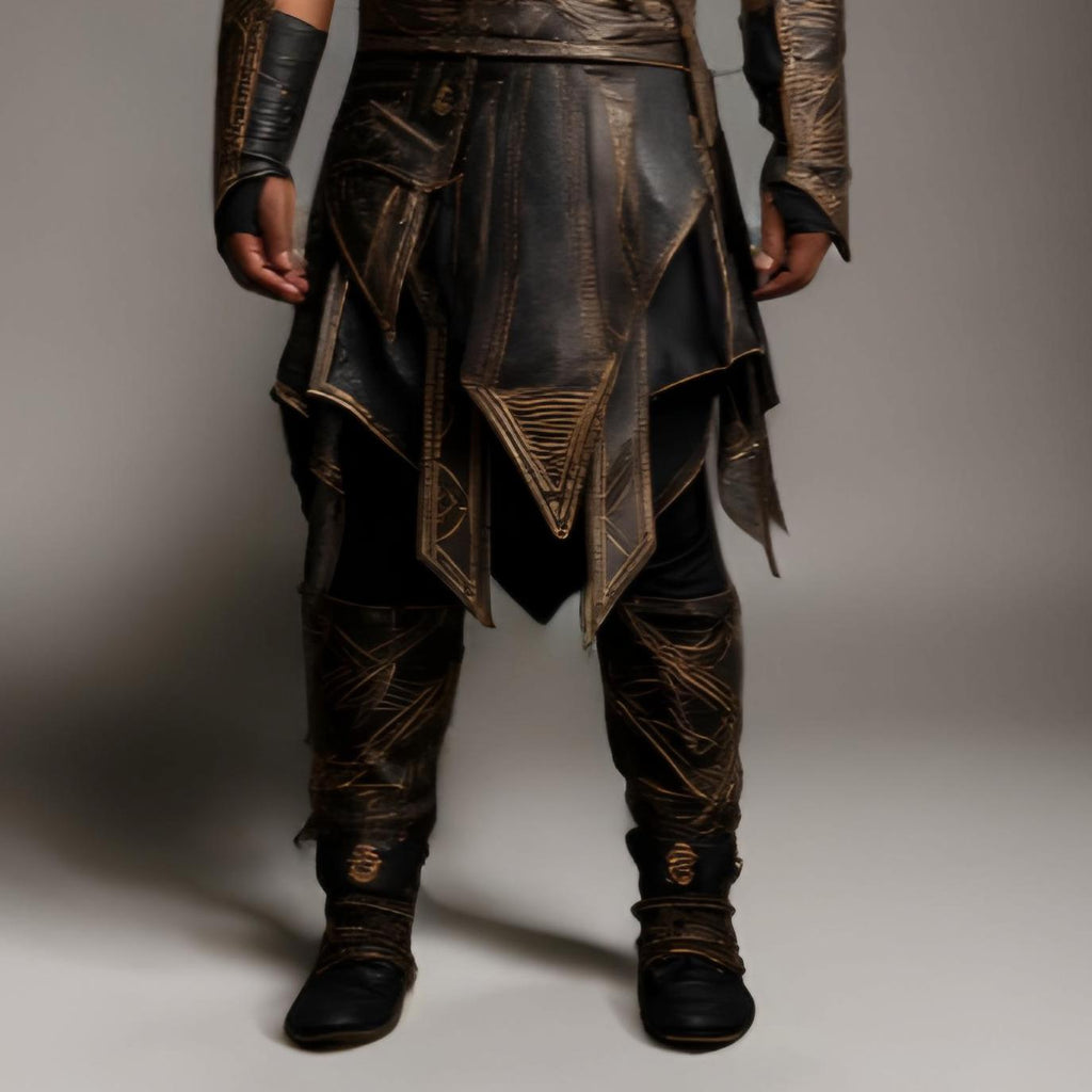 Handcrafted Desert Phantom Assassin Brown Leather Armor Cosplay LARP Warrior Costume Outfit Set